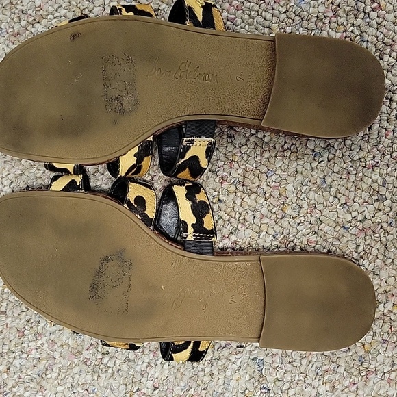 Sam Edelman, women's Leopard Print Slide Sandals Women's Sz 7.5 Leather - Picture 6 of 6